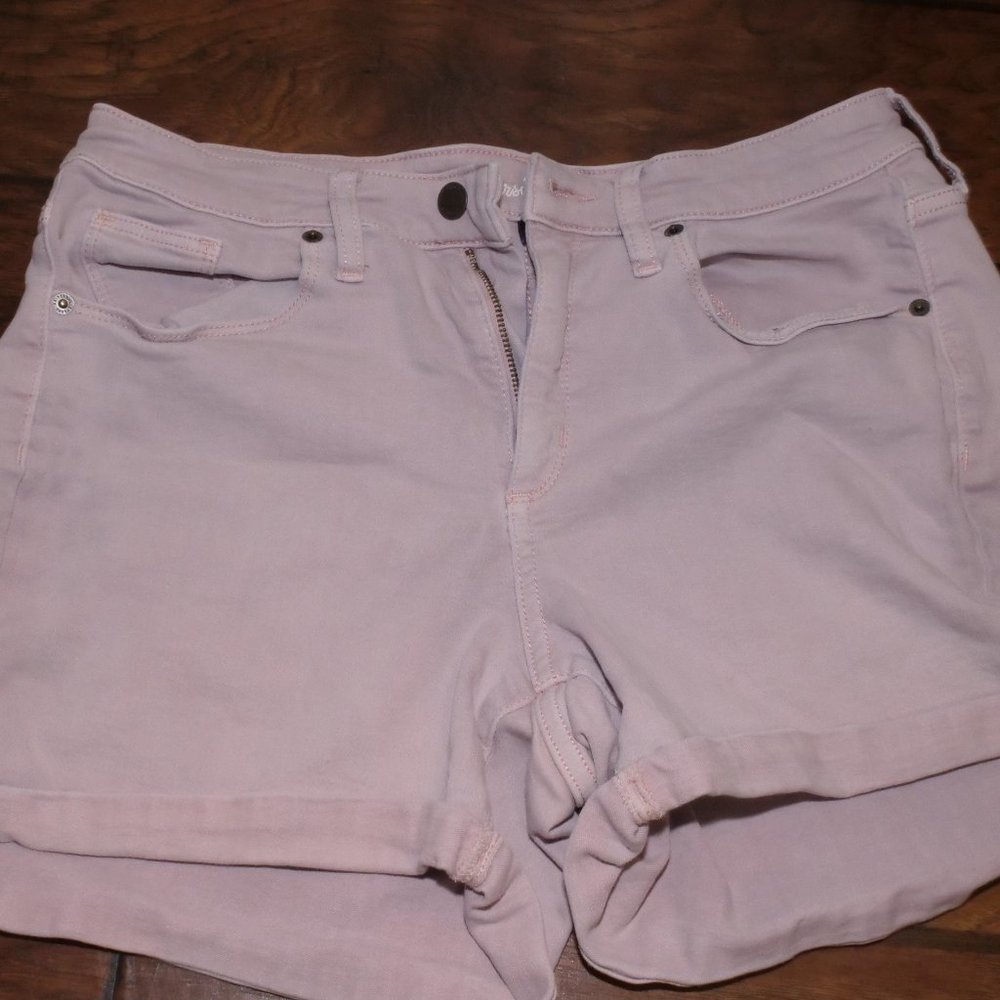 Light pink jean shorts